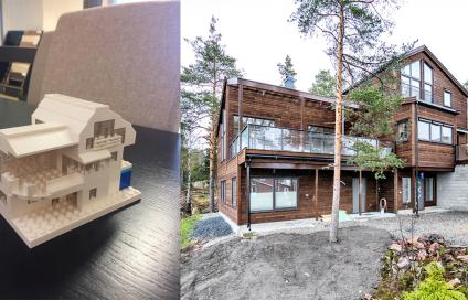 Dette huset bygde kundene i Lego før de kom i møte med Nordbohus som bygde det ferdig.