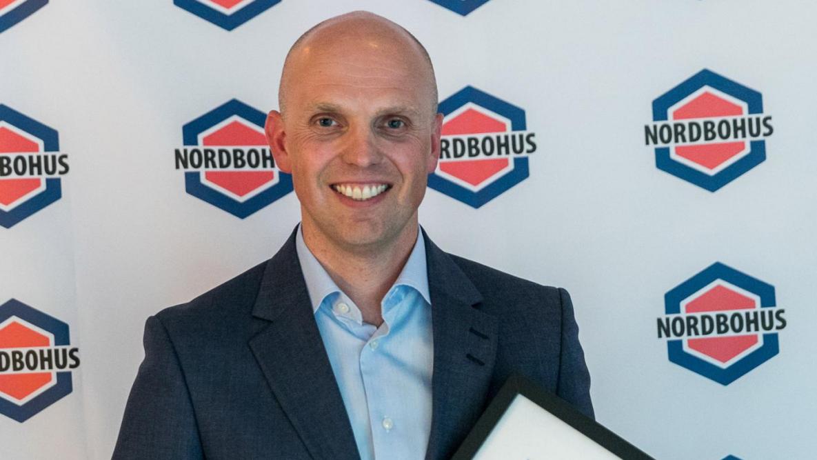 Tommy Evenrud fra Nordbohus Gjøvik ble kåret til Årets beste selger prosjekt 2018 i Nordbohus.