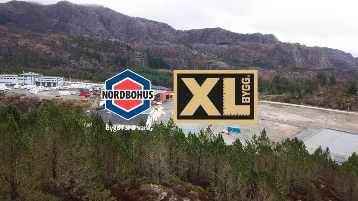 Nordbohus-logo og XL-BYGG logo på bilde av Sotra