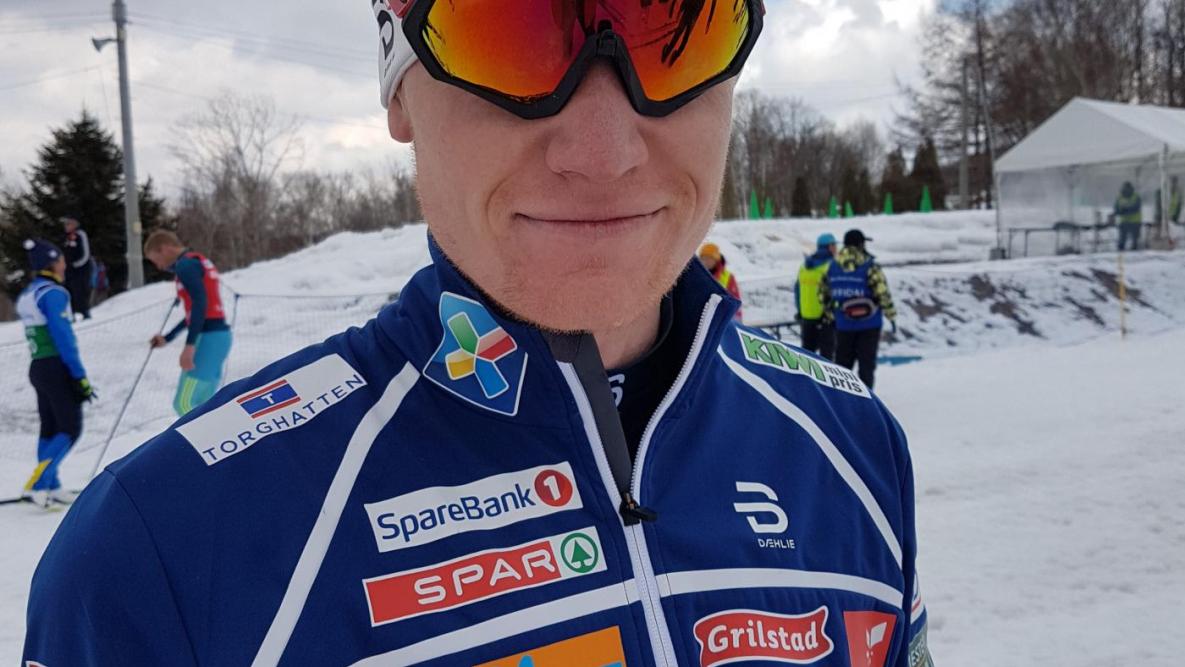 Håkon Grønsveen Olsrud før start til årets siste renn i WC