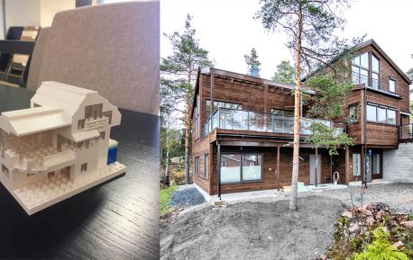Dette huset bygde kundene i Lego før de kom i møte med Nordbohus som bygde det ferdig.