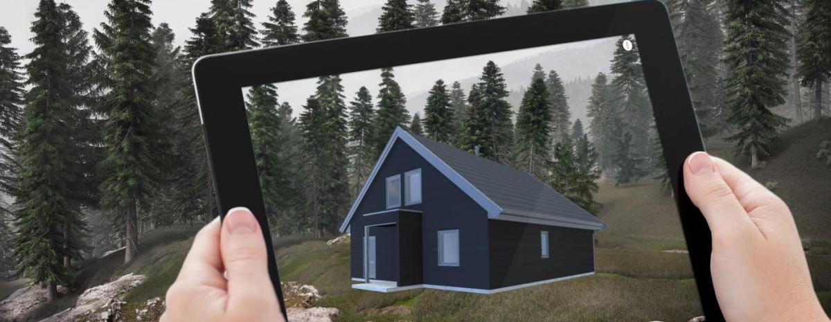 AR-app fra Nordbohus plasserer hus på tomten