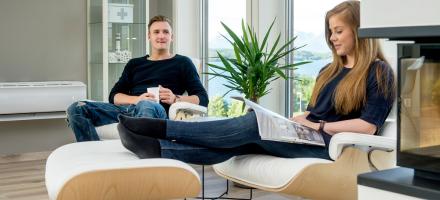 Stian og Solveig koser seg i sitt nye hus
