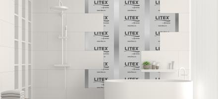 Illustrasjon av Litex våtromsystem på bad